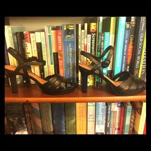 Clarks Black Dress Sandals Size 10